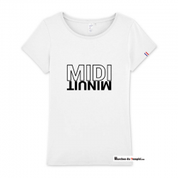 Vestiaire Maçonnique T-shirt 100% coton Bio Midi Minuit - Femme - MADE IN FRANCE