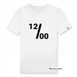 Vestiaire Maçonnique T-shirt 100% coton Bio 12/00 - Homme - MADE IN FRANCE