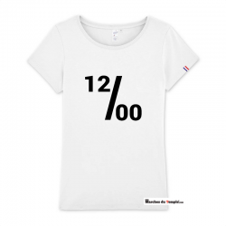 Vestiaire Maçonnique T-shirt 100% coton Bio 12/00 - Femme - MADE IN FRANCE