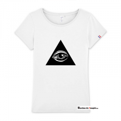 Vestiaire Maçonnique T-shirt 100% coton Bio Oeil de la Providence - Femme - MADE IN FRANCE
