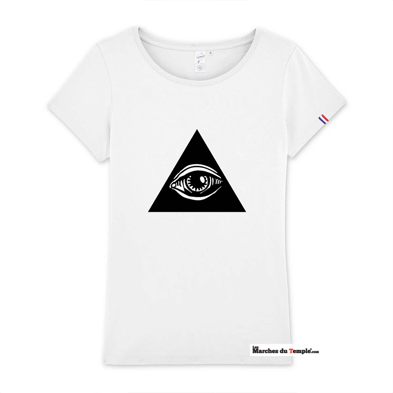 Vestiaire Maçonnique T-shirt 100% coton Bio Oeil de la Providence - Femme - MADE IN FRANCE